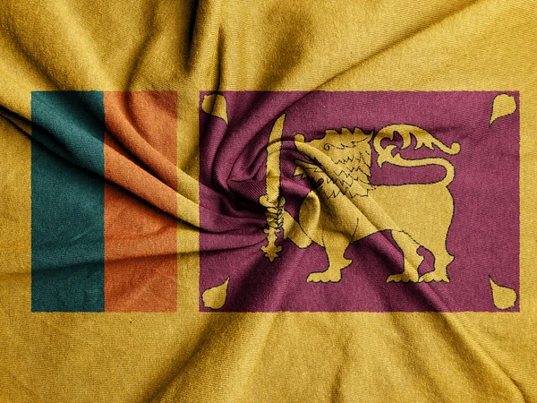 Ύφασμα Σημαία Σρι Λάνκα Εθνική Σημαία Σρι Λάνκα — Φωτογραφία Αρχείου