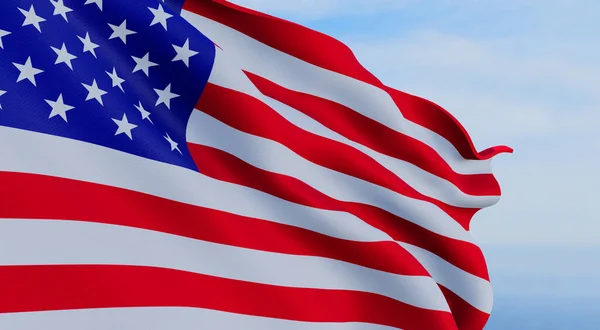 アメリカ国旗だ 7月4日のアメリカ国民の祝日 独立記念日アメリカ国旗 立体作品 — ストック写真