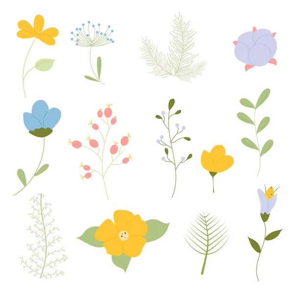 Växter Och Blommor Vektor — Stock vektor