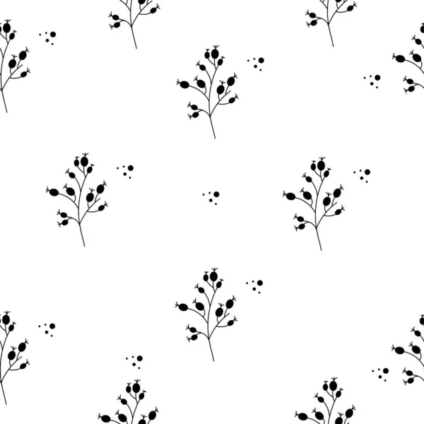 植物のパターン 草のシルエット ベクトル — ストックベクタ