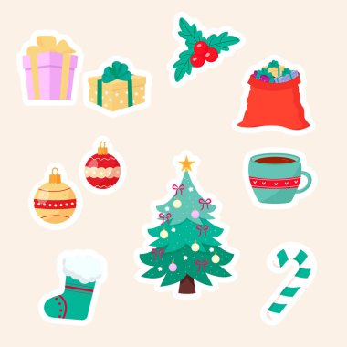 Bir çift strickers Christmas