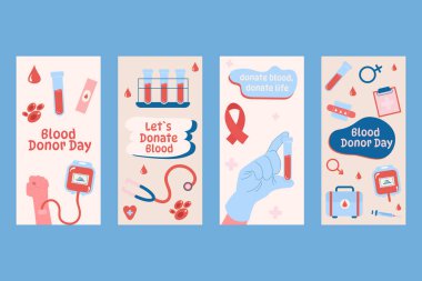 El yapımı dünya kan bağışı günü Instagram hikayeleri