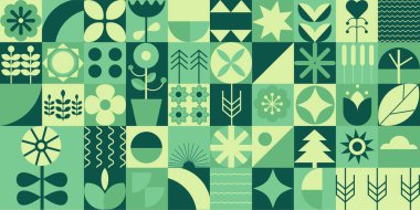 Modern geometric monochrome silhouette background, pattern. Bauhaus