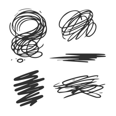 El yapımı fırça darbeleri. Grunge tasarım elementleri. Mürekkep damlaları.