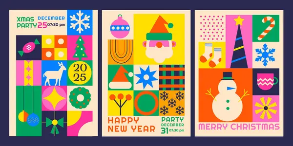 Bauhaus yeni yıl ve noel partisi için davetiye.