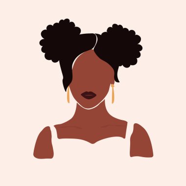 Yüzsüz, soyut, Afro-Amerikan kadın eli çizilmiş.