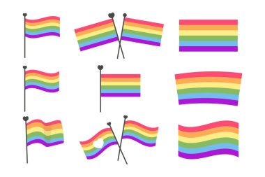 Koleksiyon gurur bayrağı düz biçimi