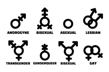 LGBT sembolleri koleksiyon siluet biçimi