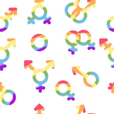 Kusursuz desenli LGBT sembolleri düz biçim
