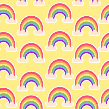 Kusursuz desen LGBT gökkuşağı vektörü