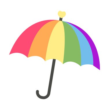 Şemsiye LGBT beyaz arkaplanda izole edildi. LGBT gurur topluluğu