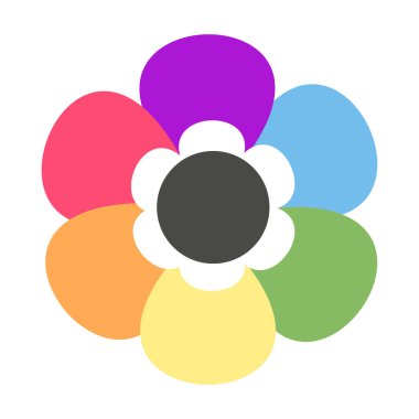 Flower LGBT beyaz arkaplanda izole edildi. LGBT gururu 