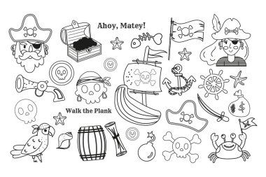 Korsan el çizimi elementler