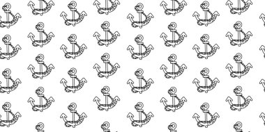 Düz dizaynda korsan ana hat çapası kusursuz desen