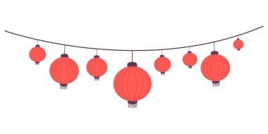 Fener çelengi Çin Yeni Yıl Festivali için izole edildi. 