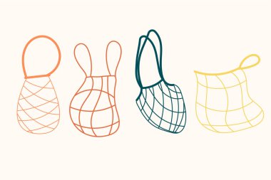 Alışveriş ağı eko torbaları.