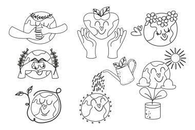 Kamwai karakterlerinin ana hatlarını çiz Dünya 'nın çevre dostu gezegenini