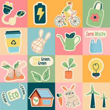 Kusursuz desenli ekoloji arkadaş etiketi