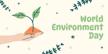 Dünya çevresi gündüz pankartı arka planı