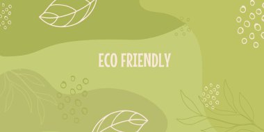 Hand drawn eco friendly concept background banner clipart