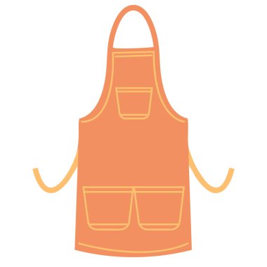 İş önlüğü beyaz arkaplanda izole edildi