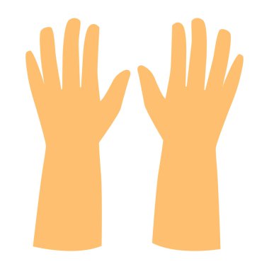 Beyaz bir arka plan üzerinde izole sarı plastik eldiven