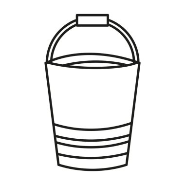 Kova çizgisi beyaz arkaplanda izole edildi