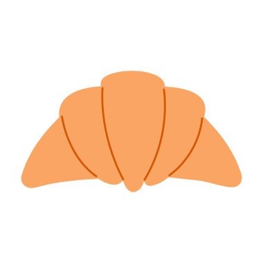 Beyaz arka planda izole edilmiş kruvasan.