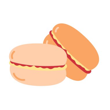 Beyaz arka planda izole edilmiş el yapımı bir badem kurabiyesi. 