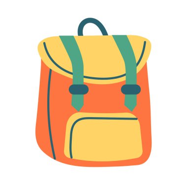 Sırt çantası, çanta, okul çantası. Okul ve seyahat beyaz arka planda izole