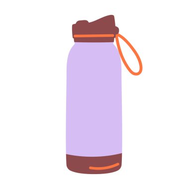 El çizimi su şişesi beyaz arka planda izole