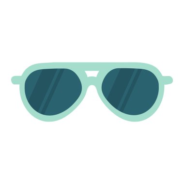 Beyaz arka planda izole edilmiş güneş gözlüğü el çizimi