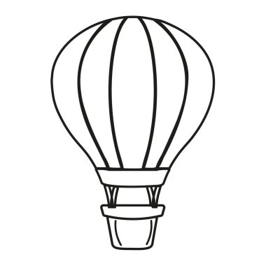 El çizimi balon beyaz arkaplanda izole