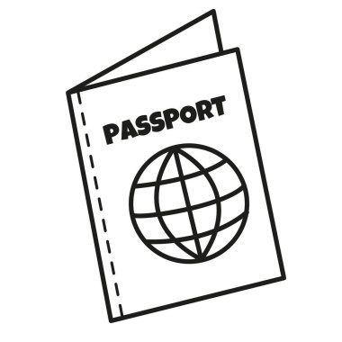 Beyaz arkaplanda uluslararası pasaport özeti izole edildi