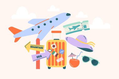 El çizimi ögelerle seyahat et 