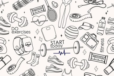 Spor aletlerinin, spor malzemelerinin, spor malzemelerinin kusursuz ana hatları.