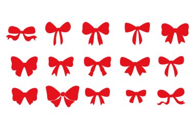 Kırmızı kurdeleli siluet koleksiyonu