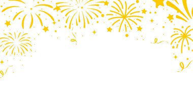 Altın patlayıcı havai fişeklerin arka planı