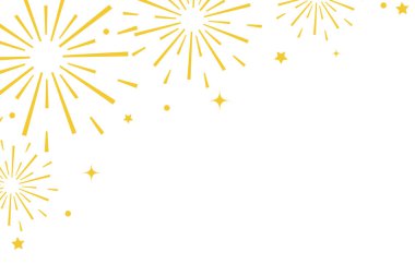 Havai fişek patlaması arka planında düz stil