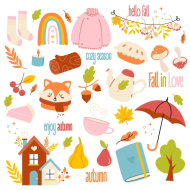 Yazıtlı sonbahar ögeleri kümesi