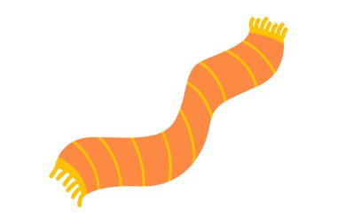 Sıcak çizgili eşarp. Samimi sonbahar aksesuar çizimi