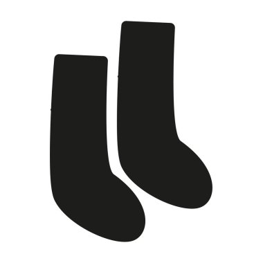 Sıcak çoraplar silueti. Hygge tasarımı için bir çift sıcak çorap ikonu. SVG kesme dosyası