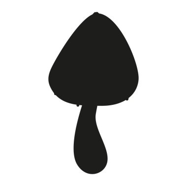 Mantar silueti. Lazer kesiği için orman mantar kabartması. Vektör