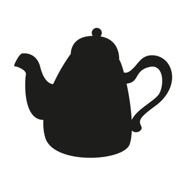 Çaydanlık silueti. Mutfak dekorasyonu için çaydanlık kabartması.