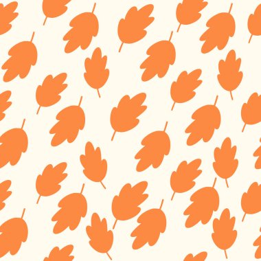 Siluet turuncu meşe yaprakları pürüzsüz. Sonbahar yaprakları dijital kağıt