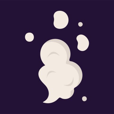 Kabarcık vektörü izole edilmiş çizgi film dumanı.