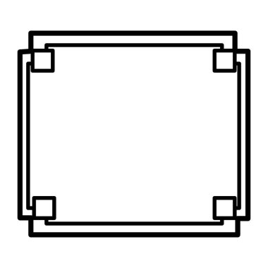 Kore dekoratif çerçevesi tek bir kalın çizgi ayarladı