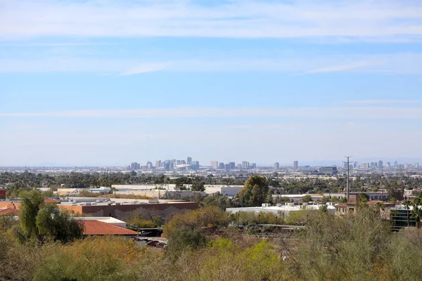 Arizona Capital City Phoenix Seen Rooftop South Part Valley Sun — Stock Photo, Image