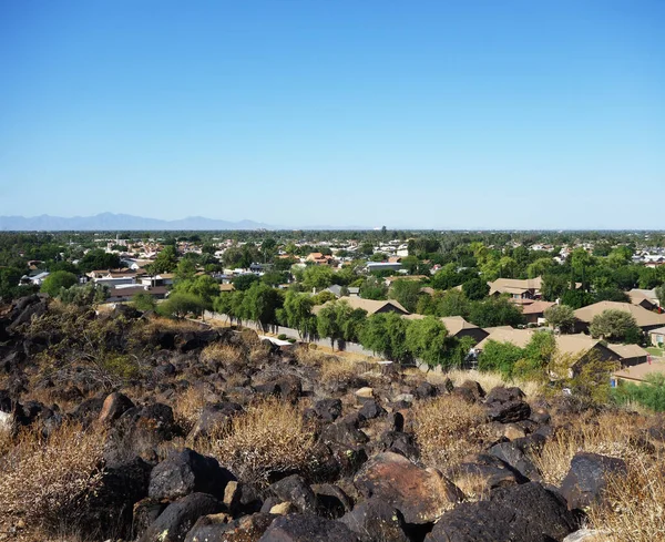 Lado Noroeste Valley Sun Olhando Para Cidades Arizona Phoenix Glendale — Fotografia de Stock