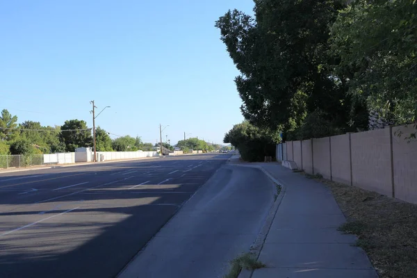 Stretch 43Rd Avenue Pedestrian Sidewalk North West Phoenix Morning — Stock Photo, Image